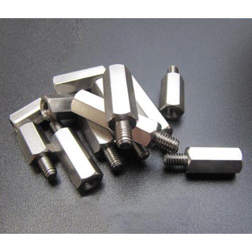1500 Pcs M3x25+6 Stainless Steel Standoff Spacer Male to Female Spacing Screws Threaded Spacer Hex