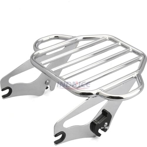 2-Up Motorcycle chrome Tour Pak Luggage Rack for harley Electra street Glide Road King 2009-2019