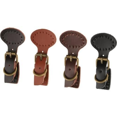 4 Set Vintage Leather Pin Magnetic Snap Buckles Bag Making Sew On Fastener