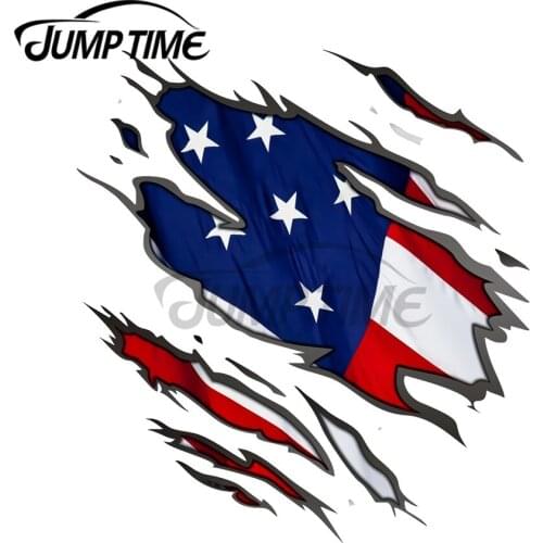JumpTime 13 x 10.7cm Show Your True Colors American Flag Car Sticker Cartoon 3D Decal Auto Laptop ScratchProof Vinyl Car Wrap