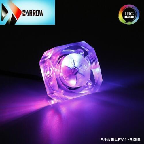 Barrow computer water cooling system 5V 3PIN water flow meter Aurora SLFV1-RGB free shipping gadget