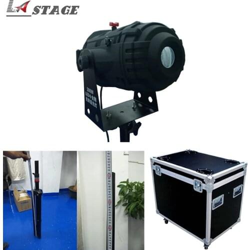 Free Shipping Flight Case Packing 100w Strobe Theater Spotlights LED Follow Spot Light With Thick Stick