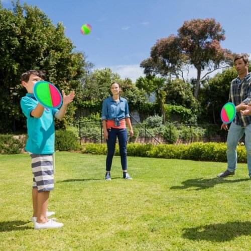 Kids Toy Catch Ball Game Set Handball Toss Parent Child Outdoor Sports Throwing Interactive Playing Non Toxic Racket Funny