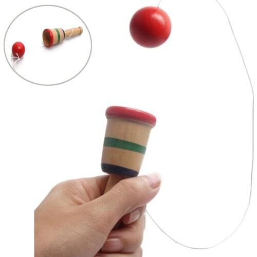 Kids Anti Stress Kendama Wooden Bilboquet Cup Skillful Juggling Ball Preschool Educational Toys For Children Outdoor Funny Games