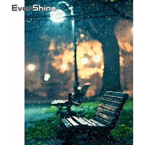 Evershine Diamond Embroidery Landscape Diamond Painting Chair Full Square Drill Diamond Mosaic Crystal Cross Stitch Kit Home Art