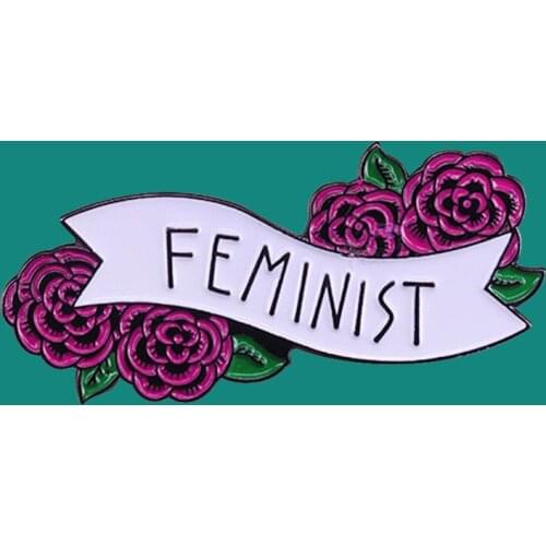 Feminist Flowers Lapel Pins Collect Cartoon Enamel Brooch Men Women Fashion Jewelry Gifts Adorn Backpack Collar Metal Badges