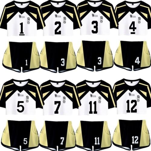 Haikyuu!! Bokuto Kotaro Cosplay Costume Haikyuu Akaashi Keiji Shirt Shorts Sports Uniform Men High School Volleyball Club Women