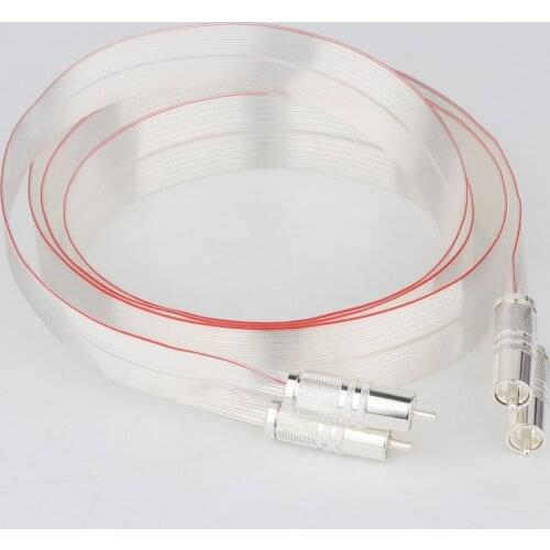 Hifi Silver Plated OFC RCA interconnect cable with silver plated RCA PLUG CABLE HI-end RCA to RCA Extension Cord