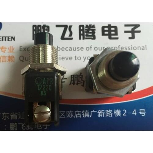 1PCS Imported French APEM button switch 2 foot screw foot industrial button switch APR1222C 1222C-2 normally closed