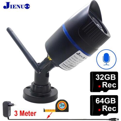 JIenuo IP Camera Wifi 1080P 960P 32G 64G Audio IPCam CCTV Security Surveillance Outdoor Waterproof Wireless Onvif HD Home Camera