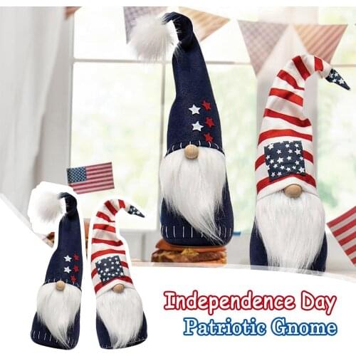 Kawaii animals pillow stuffed toy dolls Independence Day Long Legs Long Hat Dwarf Doll toy Home Desktop Decoration toy