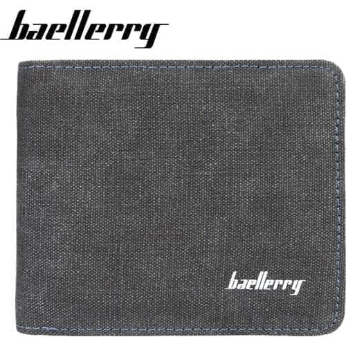 Wholesale Wallet Man Canvas Credit Card Holder Men Business Casual Male Purse Cotton Linen Short Coin Pocket Zipper 200PCS/lot