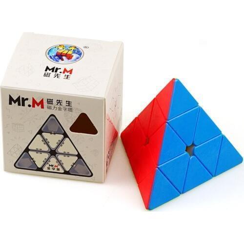 Shengshou Mr.m Magnetic Strange Shape Cube 3*3*3 Pyramid Speed Magic Cube 3X3X3 Puzzles Colorful Educational Toys For Children