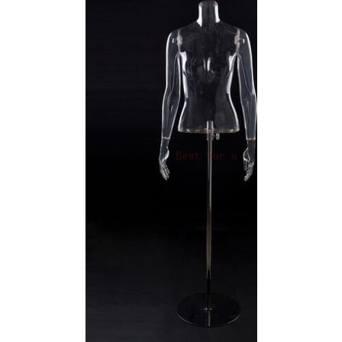 New Design Clear Model Transparent Half Body Mannequin Female Hot Sale High Level
