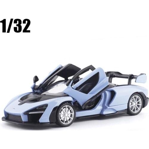 1/32 McLaren Senna Supercar Die Cast Alloy Sports Car Model Toy Vehicle Simulation Sound Light Pull Back For Boy Gifts Toys