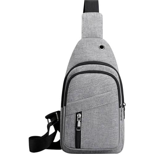 Men Cross Body Zipper Adjustable Strap Soft Chest Bag Multi Pockets Sports Fitness Fashion Lightweight Cycling Large Capacity