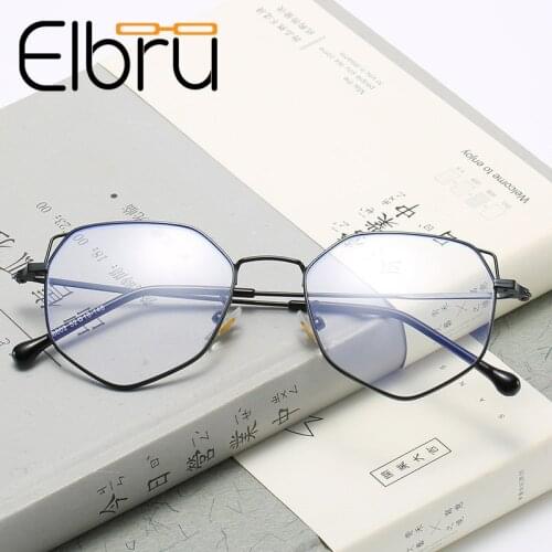 Men Women Vintage Myopia Glasses Cat Ear Anti Blue Light Nearsighted Glasses Metal Frame Clear Eyeglasses Diopter -1.0~-4.0