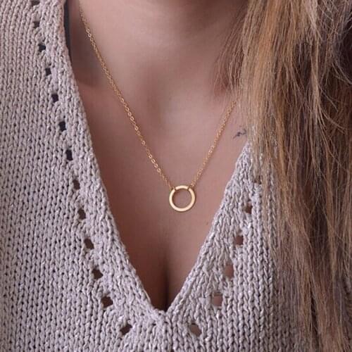 Small Circle Necklace Clavicle Chain Europe And The Geometric Necklace