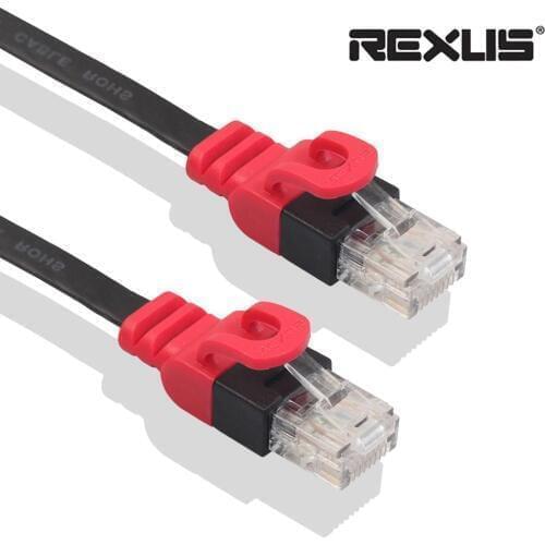 REXUS Ethernet Cable Flat Design CAT6 Network Cable RJ45 Lan Cable Patch Cord for PS4 Xbox Smart TV Router Switch Laptop