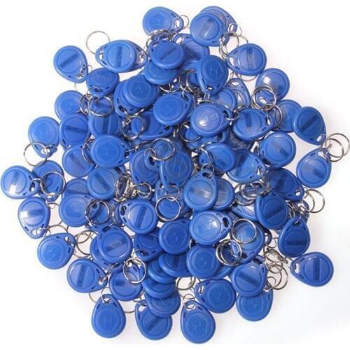 Blue 10pcs RFID Tag Key Fob Keyfobs Keychain Token 125Khz Proximity for Access