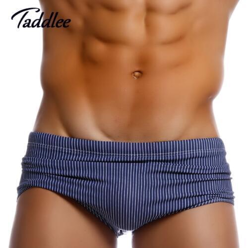 Taddlee Brand Sexy Mens Swimwear Swim Trunks Board Surfing Shorts Low Waist Brazilian Cut Swimsuits Swimming Boxers Gay Pouch WJ