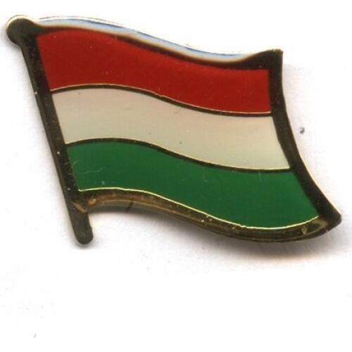 Hungary country flag lapel pin badge+Iron plated brass+paints+epoxy+butterfly back button-Free shipping(350 pcs/lot)