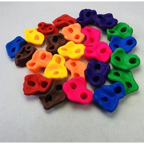 10Pcs/lot Kids Rock Climbing Stones Toys Outdoor Children Wall Climbing Holds Plastic Child Plastic Hand Feet Hold Grip Kit