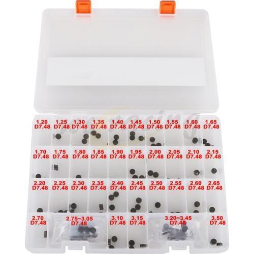 141Pcs 7.48mm Valve Shims Kit 1.2~3.5mm For Kawasaki Concours Eliminator 1000 ZG1000A ZL1000A ER-6N ER6N KL250 KLX250R KLX300R