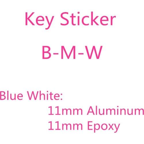 2-20pcs 11mm For B-MW Blue White Color Aluminum Crystal Auto Car Key Stickers Decals Logo Emblem Badge Car Styling Accessories