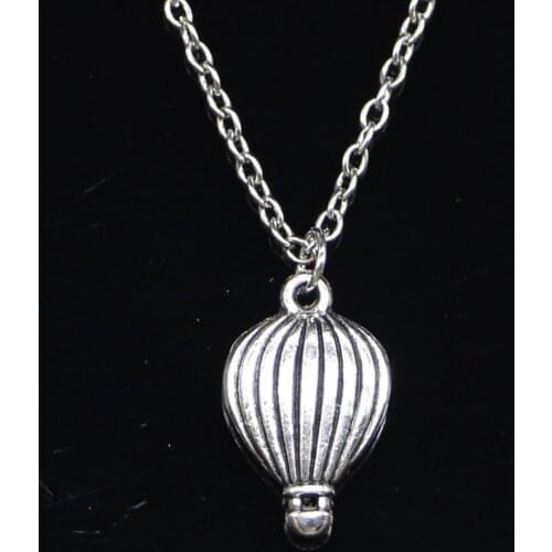 20pcs New Fashion Necklace 21x13mm hot air balloon Pendants Short Long Women Men Colar Gift Jewelry Choker