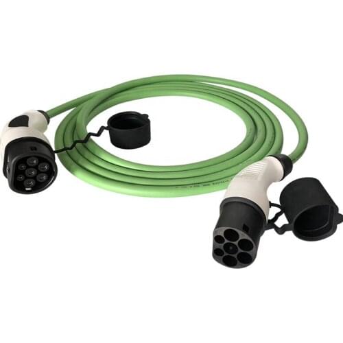 22kw 32A 3 phase type 2 to type 2 EV fast charging coiled cable type 2 EV cable