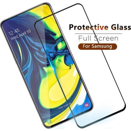 3D Full Cover Glass For Samsung Galaxy A90 A80 A70 A60 A40 A50 A40 A30 A90 5G Tempered Glass Case For Samsung Galaxy M30 M20 M10