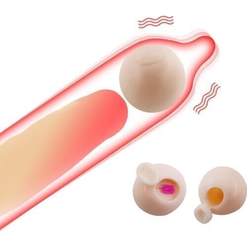 5PCS Penis Enlargement Beads Penis Extension Ball Vibrating Ball Penis Pump Ball Penis Enlargement Vibrate Beads Dick Beads