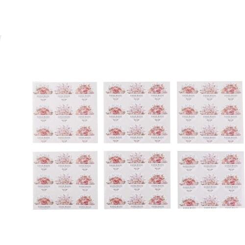 54 pcs/lot Hand made Flower Sticker Labels food Seals for Wedding party gift