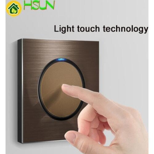 86 type 1 2 3 4 gang 1 2way Coffee aluminum alloy panel Switch socket Five hole Europe Industry Switch France Germany UK socket