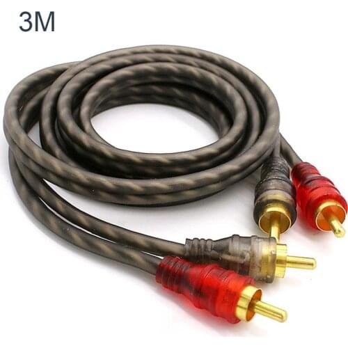 Audio Cable Copper Audio Cord Line Amplifier Braided Cable For Car Audio System