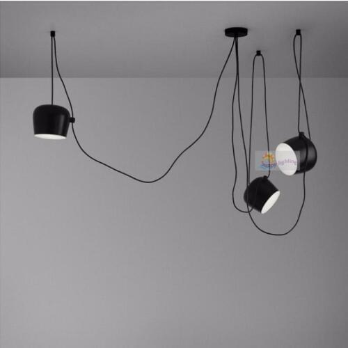Bar Black Bongos light for showcase cord lamp modern stair light long pendant lights string aluminum spider light adjustable