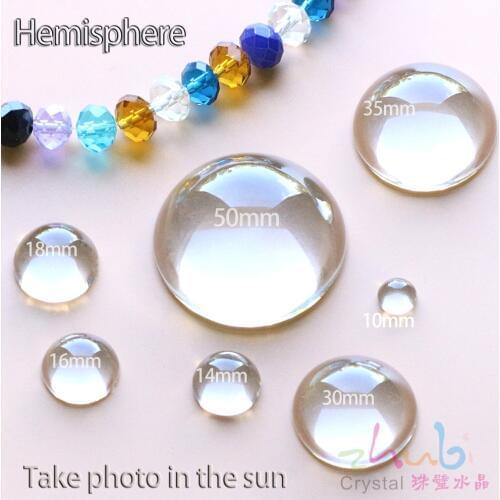 DIY Beads For Bracelets 8-50mm Hemisphere Clear Glass Loose Round Transparent Bead Czech Crystal Stones For Diy Jewelry Making