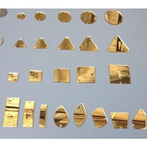 100pcs 2*2cm colored triangle mirror sticker , garment mirror sticker deoration accessory