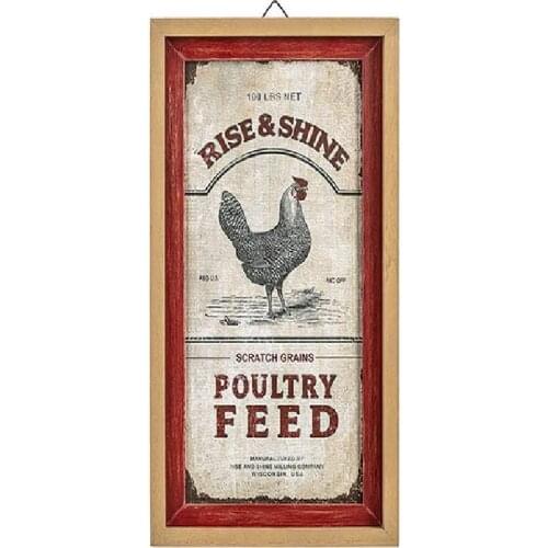 Darice 30109816 Farmhouse Rise Shine with Rooster Wall Sign,17.88 Inches Tall