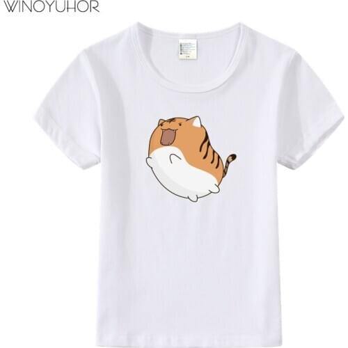 Tiger Print Children T Shirt For Boys Tshirts Kids Cartoon T Shirt Summer Short Sleeve T-shirts For Baby Girls Clothes