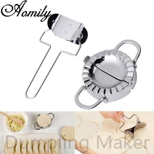 Amoliy Dumpling Making Tools Stainless Steel Dumpling Wraper Mould Dumpling Maker Mold Pastry Cutter Kitchen Cooking Baking Tool