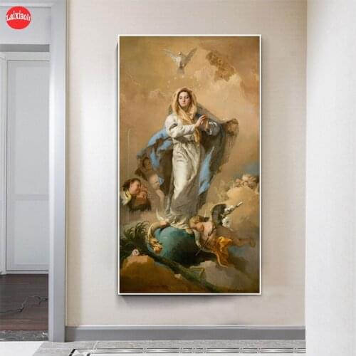 Full Square round drill Diamond painting Religious vintage art, virgin, angel Diamond embroidery Cross stitch Home Wall Decor