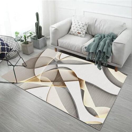 Carpets For Modern Living Room Non-slip Geometric Bedroom Mats Home Decoration Thickening Home and Kitchen Products Large Rugs
