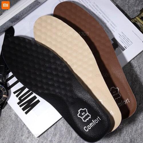 Xiaomi Leather sports insoles mens sweat-absorbent deodorant sports shock absorption breathable basketball cushioning insoles