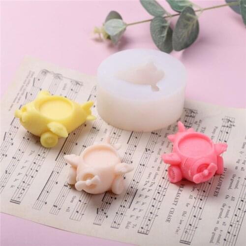 Creative Airplane Shape Silicone Candle Mold Fondant Cake Chocolate Mould Handmade Aromatherapy Candle Molds Clay Crafts