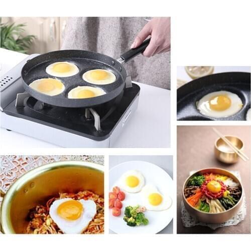 New Creative Four-hole Omelet Pan For Eggs Ham PanCake Maker Frying Pans Non-stick No Oil-smoke Breakfast Grill Pan Cooking P