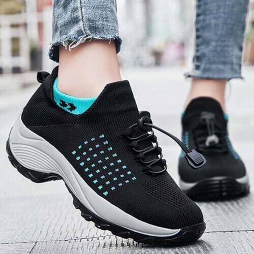 Women Shoes Flats Fashion Platform Chunky Casual Ladies Woman Vulcanize Shoes Walking Mesh Sneakers Zapatillas Mujer Feminino
