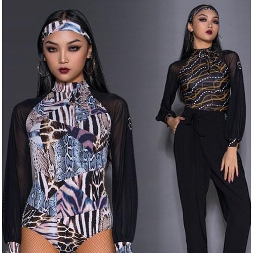 Latin Dance Costumes For Women Female Adult High-End Sexy Bodysuit Latin Dance Competition Practice Performance Clothing DQS6313