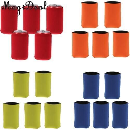 MagiDeal 5Pcs/Lot Neoprene Cooling Beer Drinks Bottle Tin Can Cooler Sleeve Holder Birthday Hens Nigth Party Favors Gifts